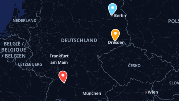 Map of company locations