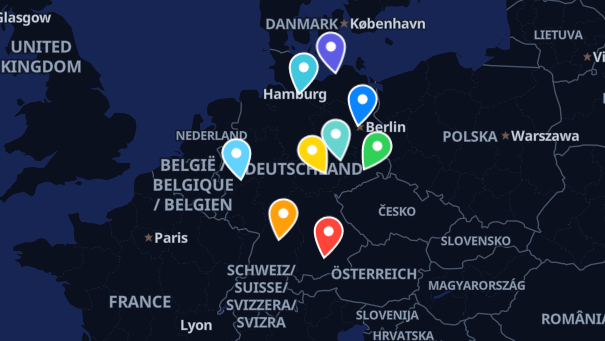 Map of company locations