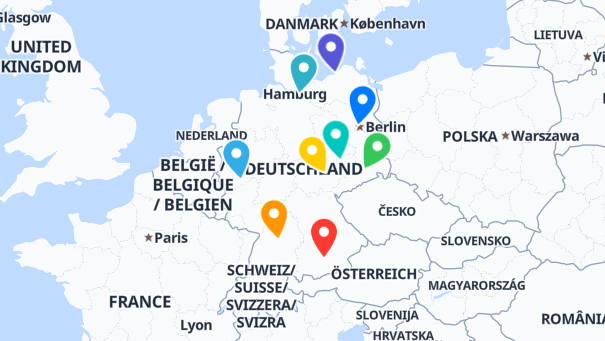 Map of company locations
