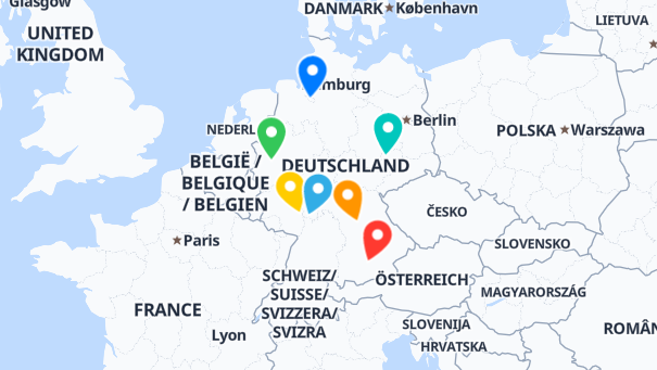 Map of company locations