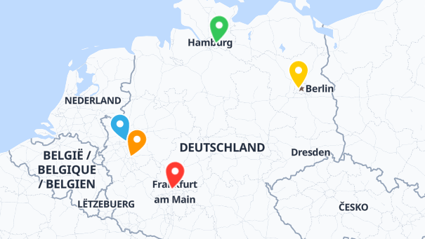 Map of company locations