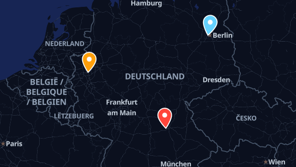 Map of company locations