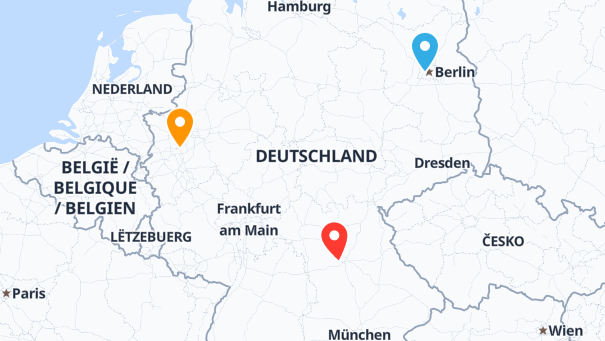 Map of company locations