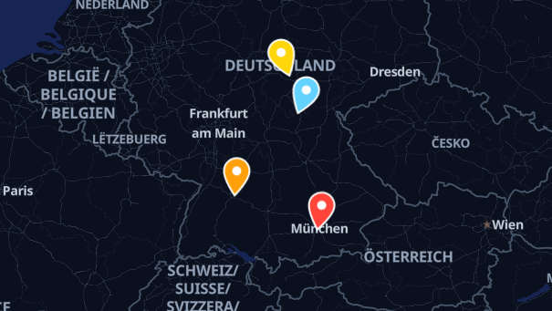 Map of company locations