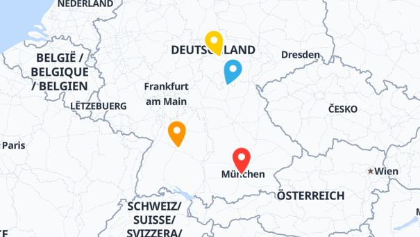 Map of company locations