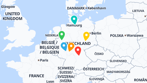 Map of company locations