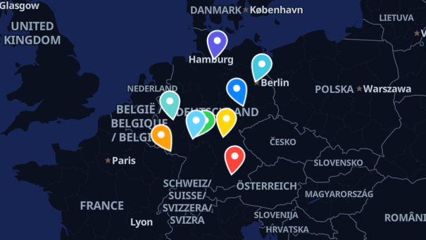 Map of company locations