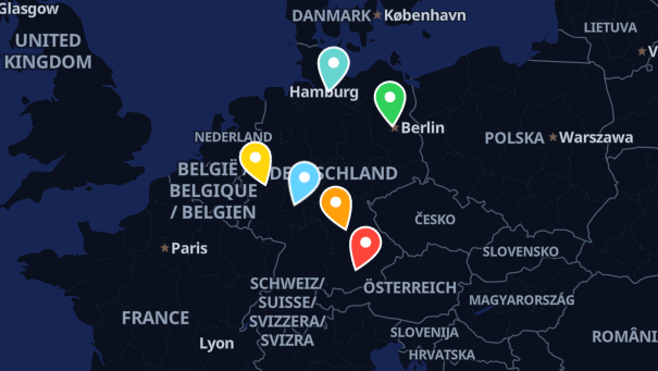 Map of company locations