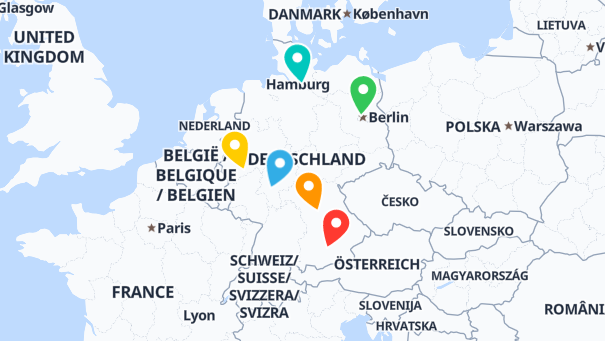 Map of company locations
