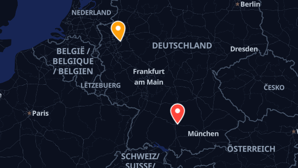 Map of company locations