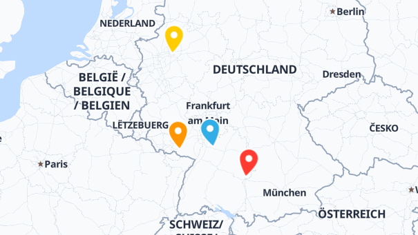 Map of company locations