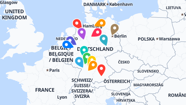 Map of company locations