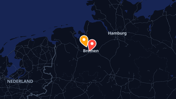 Map of company locations