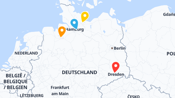 Map of company locations