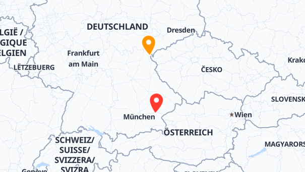 Map of company locations