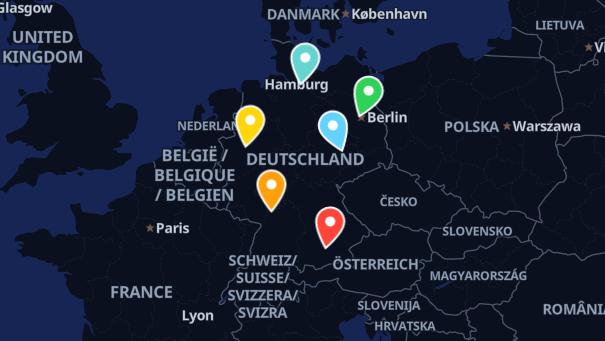 Map of company locations