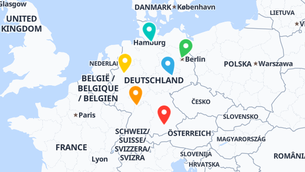 Map of company locations