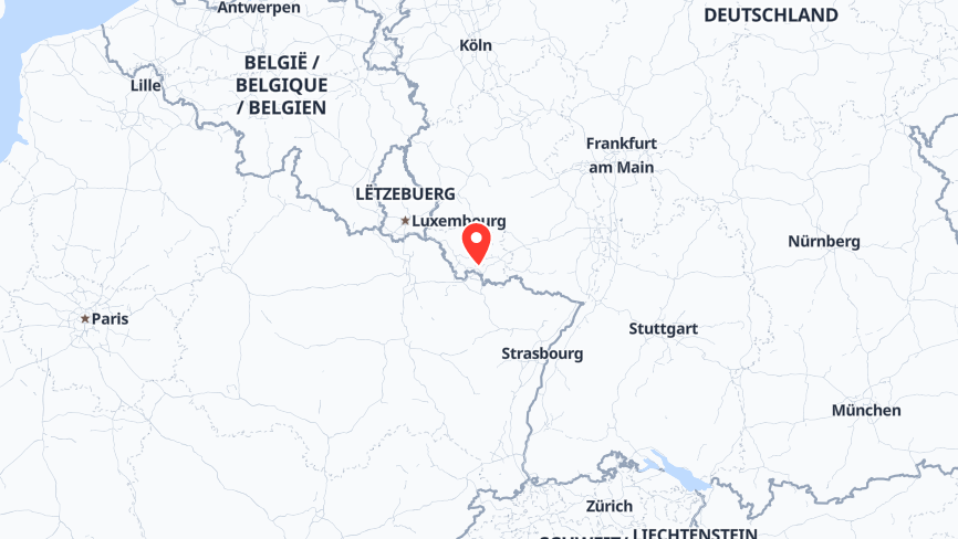 Map of the job locations