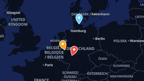 Map of company locations