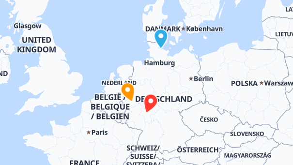 Map of company locations