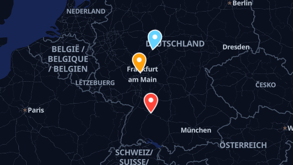 Map of company locations