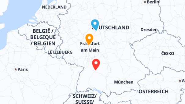Map of company locations