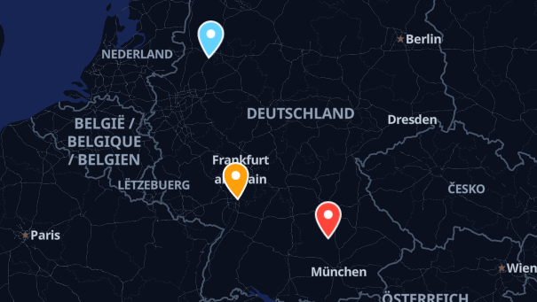 Map of company locations