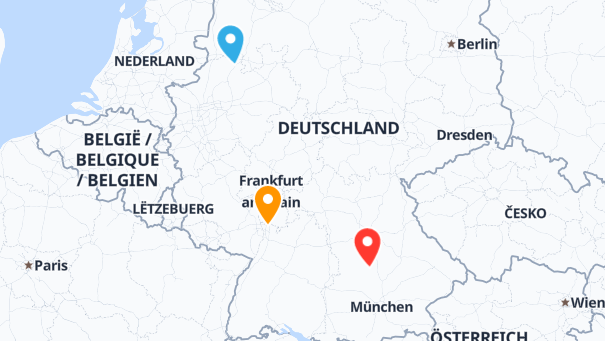 Map of company locations