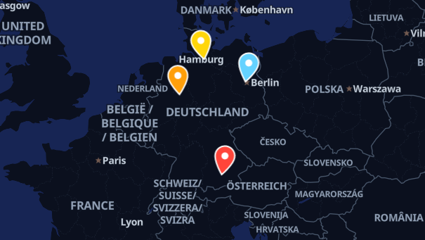Map of company locations