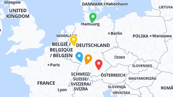 Map of company locations