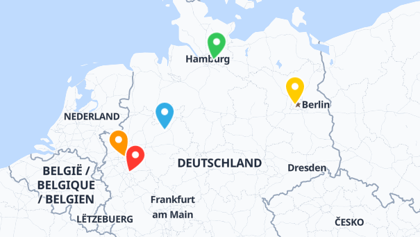 Map of company locations