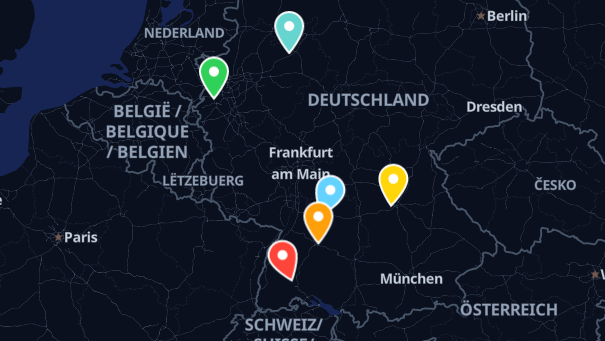 Map of company locations