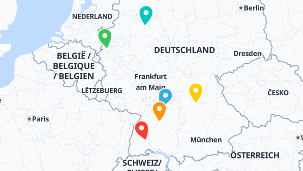 Map of company locations