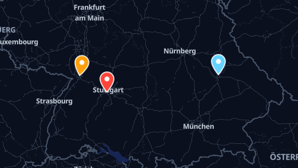 Map of company locations