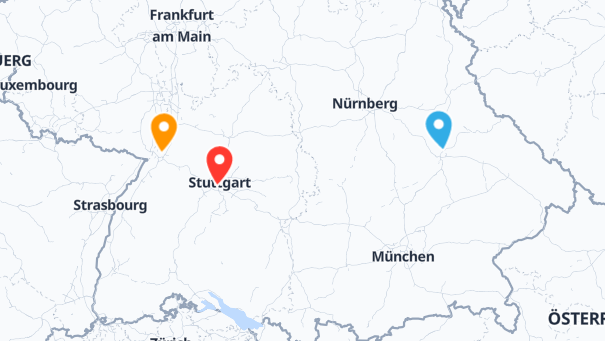 Map of company locations