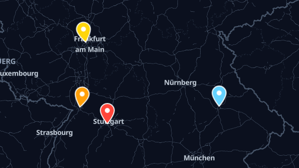 Map of company locations