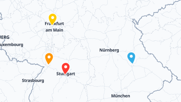 Map of company locations