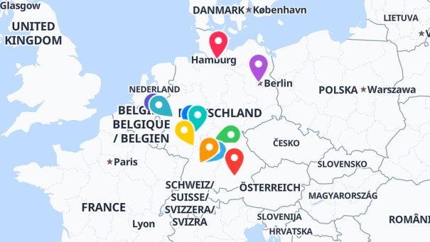 Map of company locations