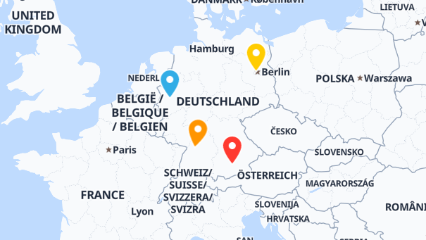 Map of company locations