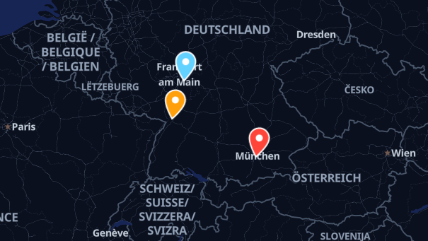 Map of company locations