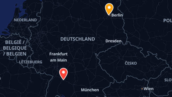 Map of company locations