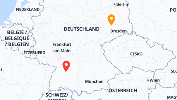 Map of company locations