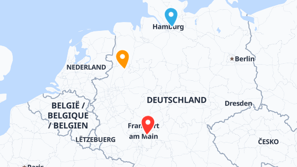 Map of company locations