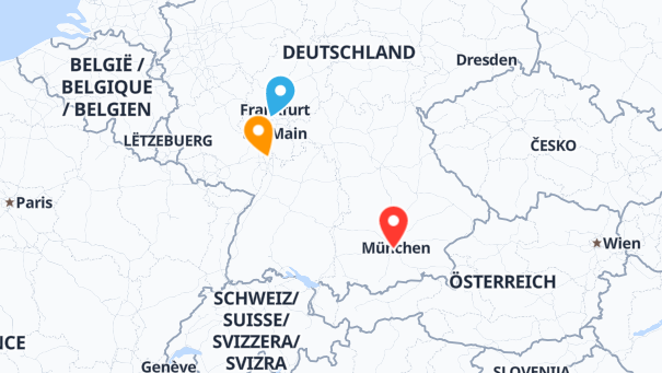 Map of company locations