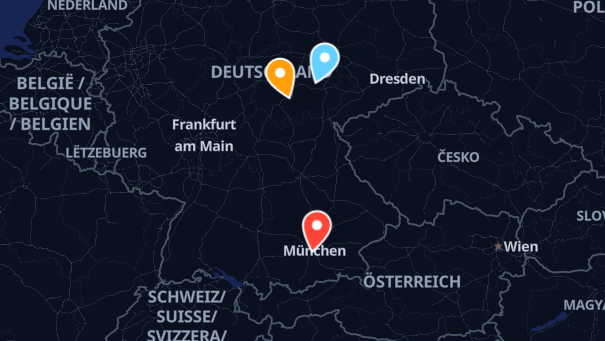 Map of company locations