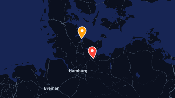 Map of company locations