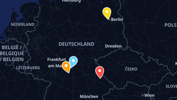 Map of company locations