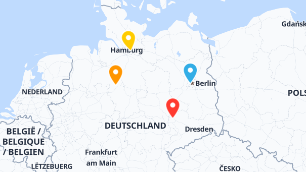 Map of company locations