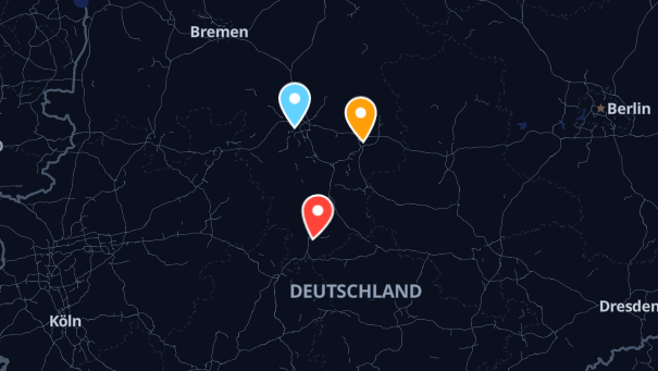Map of company locations