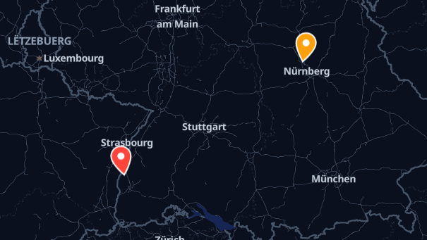 Map of company locations